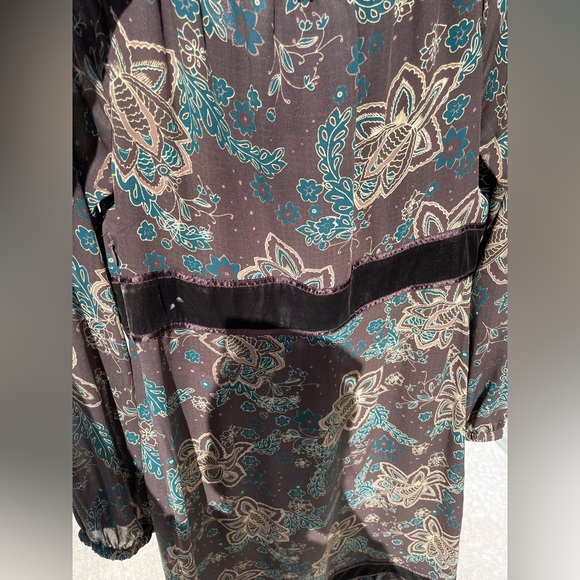 LOFT brown floral peasant dress - Picture 4 of 10